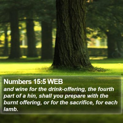 Numbers 15:5 WEB Bible Verse Image