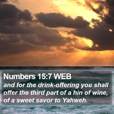 Numbers 15:7 WEB Bible Verse Image