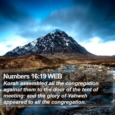 Numbers 16:19 WEB Bible Verse Image