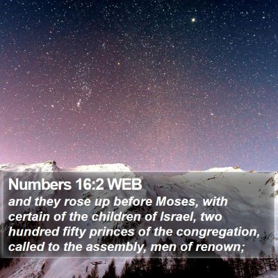 Numbers 16:2 WEB Bible Verse Image