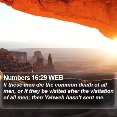 Numbers 16:29 WEB Bible Verse Image