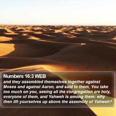 Numbers 16:3 WEB Bible Verse Image