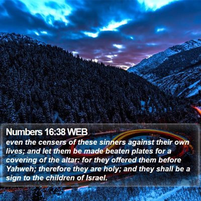Numbers 16:38 WEB Bible Verse Image
