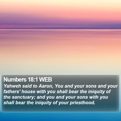Numbers 18:1 WEB Bible Verse Image