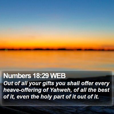 Numbers 18:29 WEB Bible Verse Image