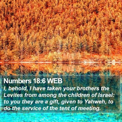 Numbers 18:6 WEB Bible Verse Image