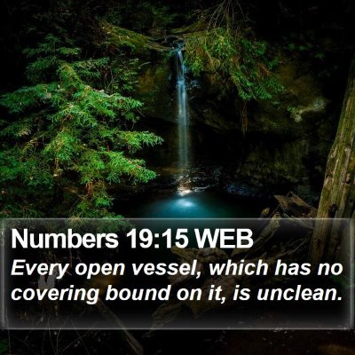 Numbers 19:15 WEB Bible Verse Image
