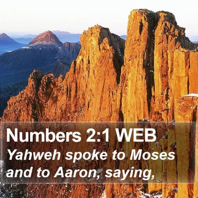 Numbers 2:1 WEB Bible Verse Image