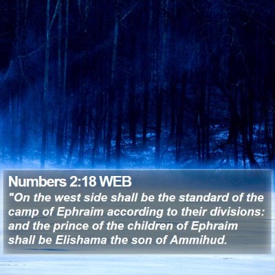 Numbers 2:18 WEB Bible Verse Image
