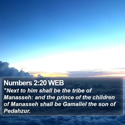 Numbers 2:20 WEB Bible Verse Image