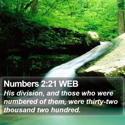 Numbers 2:21 WEB Bible Verse Image