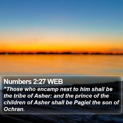Numbers 2:27 WEB Bible Verse Image