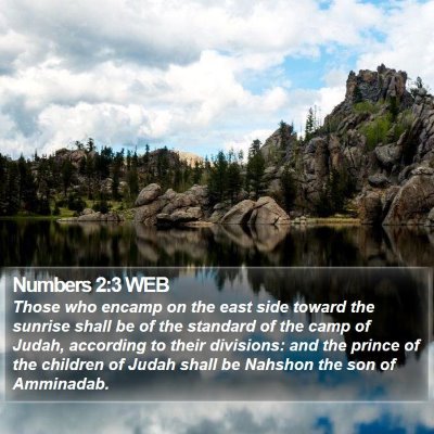 Numbers 2:3 WEB Bible Verse Image