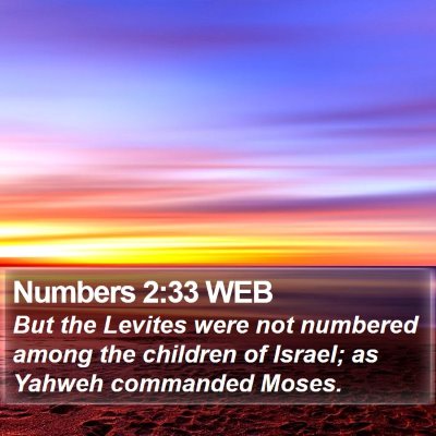 Numbers 2:33 WEB Bible Verse Image