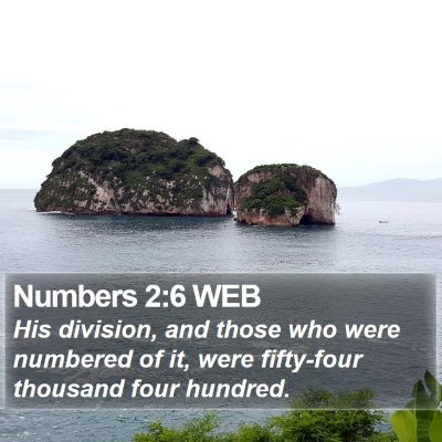 Numbers 2:6 WEB Bible Verse Image