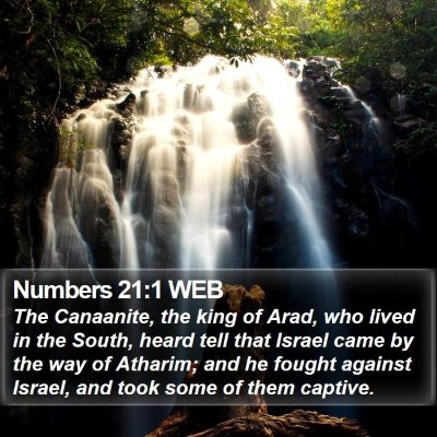 Numbers 21:1 WEB Bible Verse Image