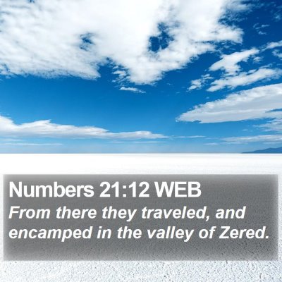 Numbers 21:12 WEB Bible Verse Image