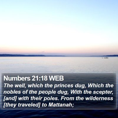 Numbers 21:18 WEB Bible Verse Image