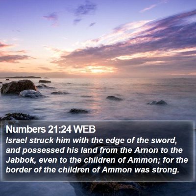 Numbers 21:24 WEB Bible Verse Image