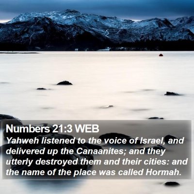 Numbers 21:3 WEB Bible Verse Image