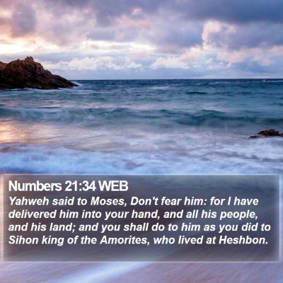 Numbers 21:34 WEB Bible Verse Image