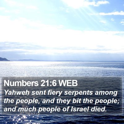 Numbers 21:6 WEB Bible Verse Image