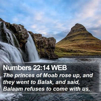 Numbers 22:14 WEB Bible Verse Image
