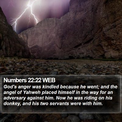 Numbers 22:22 WEB Bible Verse Image