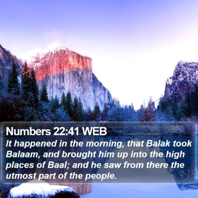 Numbers 22:41 WEB Bible Verse Image