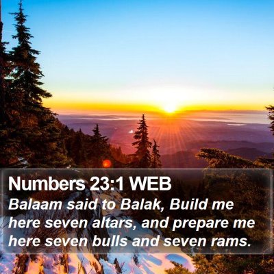 Numbers 23:1 WEB Bible Verse Image