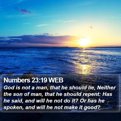 Numbers 23:19 WEB Bible Verse Image