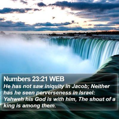 Numbers 23:21 WEB Bible Verse Image
