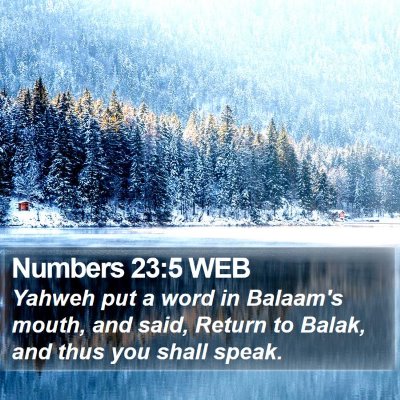 Numbers 23:5 WEB Bible Verse Image