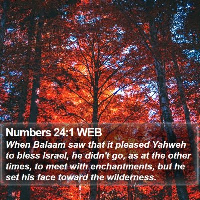 Numbers 24:1 WEB Bible Verse Image