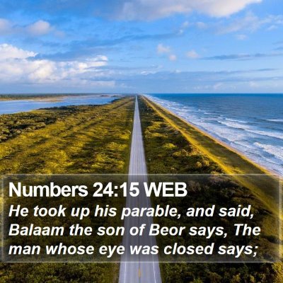 Numbers 24:15 WEB Bible Verse Image
