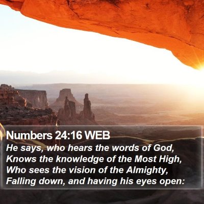 Numbers 24:16 WEB Bible Verse Image