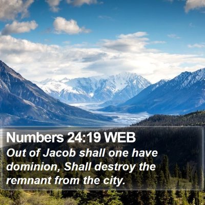 Numbers 24:19 WEB Bible Verse Image