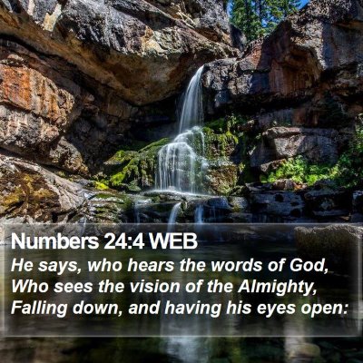 Numbers 24:4 WEB Bible Verse Image