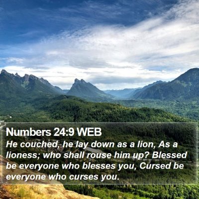Numbers 24:9 WEB Bible Verse Image