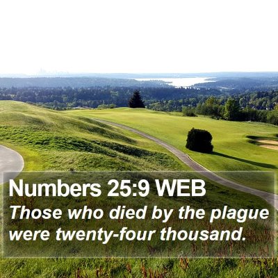 Numbers 25:9 WEB Bible Verse Image