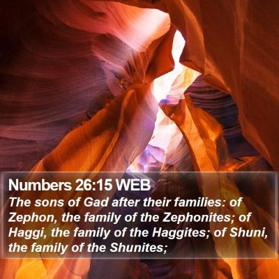 Numbers 26:15 WEB Bible Verse Image