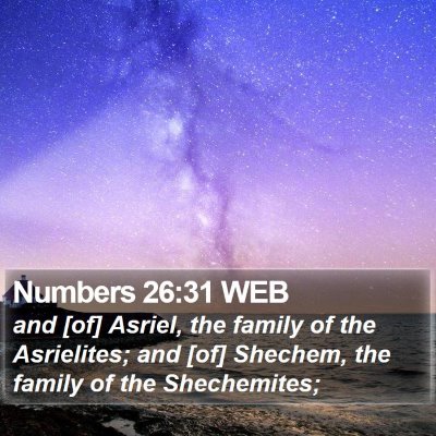 Numbers 26:31 WEB Bible Verse Image