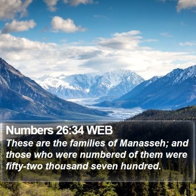 Numbers 26:34 WEB Bible Verse Image