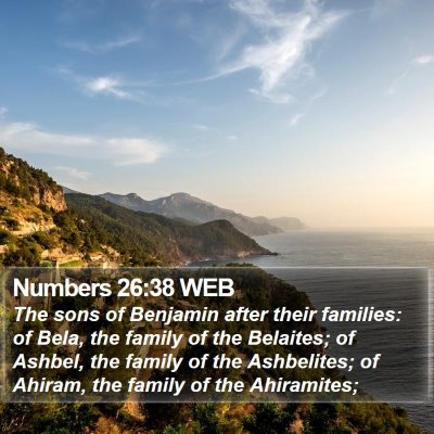 Numbers 26:38 WEB Bible Verse Image