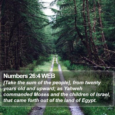 Numbers 26:4 WEB Bible Verse Image