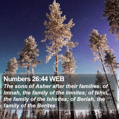 Numbers 26:44 WEB Bible Verse Image