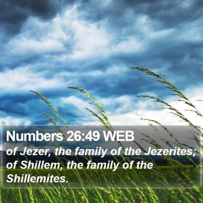 Numbers 26:49 WEB Bible Verse Image