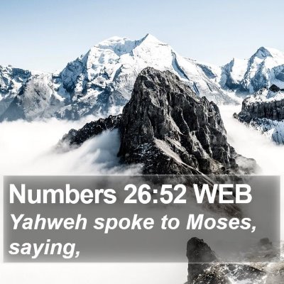 Numbers 26:52 WEB Bible Verse Image