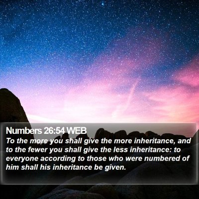 Numbers 26:54 WEB Bible Verse Image