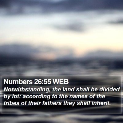 Numbers 26:55 WEB Bible Verse Image